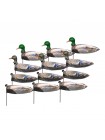 Комплект ветровых чучел утки  "50/50", Flock Decoys, 12 штук (6 голов, 6 без голов)